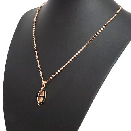 HERMES Mini Maillon PM Necklace Rose Gold-toned #19703
