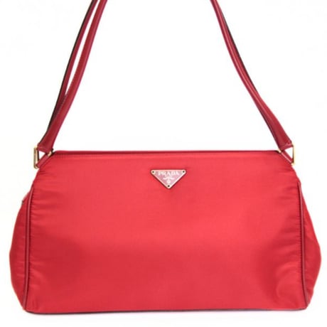 PRADA Mini Handbag Nylon Red BR0189 #76584