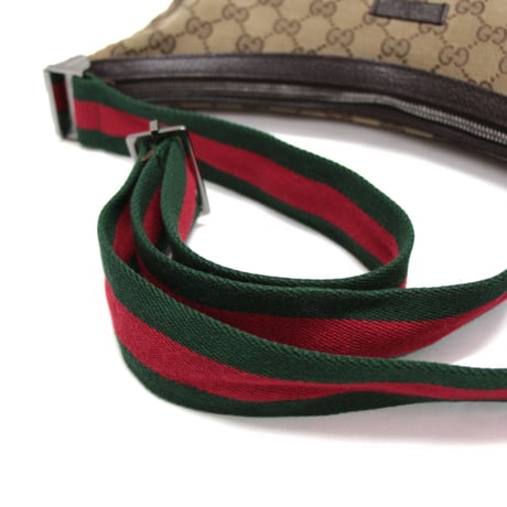 GUCCI Sherry Line Crossbody Shoulder Bag GG Canvas Beige Brown #76463