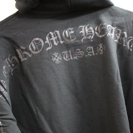 Chrome Hearts Brand-New Online Exclusive Floral Cross Sleeve Arch Logo Sweatshirt Hoodie #31887