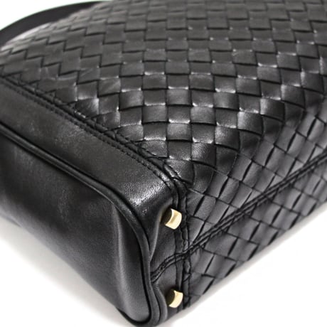 BOTTEGA VENETA Shoulder Bag Intrecciato Leather Black #75893