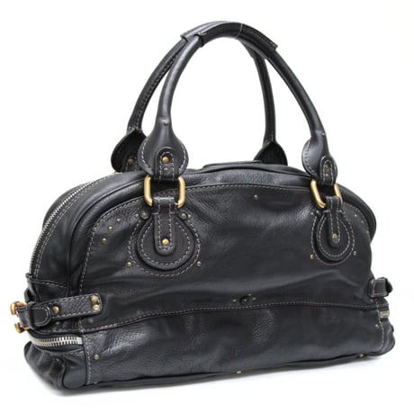 Chloe Large Paddington Handbag Leather Black #75825