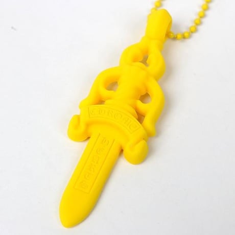 Chrome Hearts Brand New Silicone Rubber Large Dagger Necklace Yellow #31417