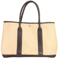 HERMES Garden Party PM Tote Bag Toile H Canvas Maron＃20219
