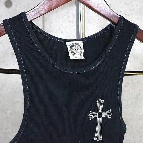 Chrome Hearts Vintage NYC Exclusive "FUCK YOU" Large Cross Horseshoe Print Tank Top #104311