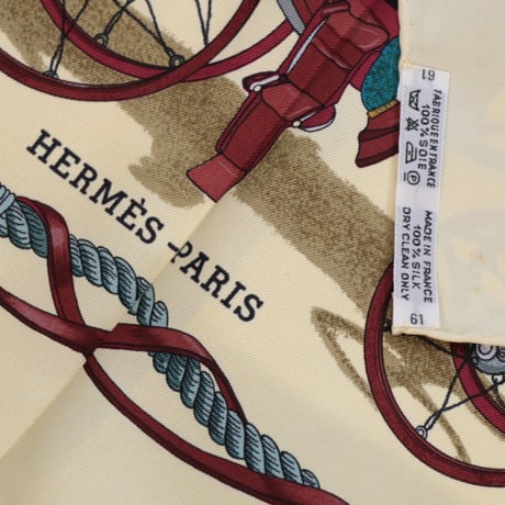 HERMES Carre 90 Silk 100% Scarf Stole "Musee" #76257