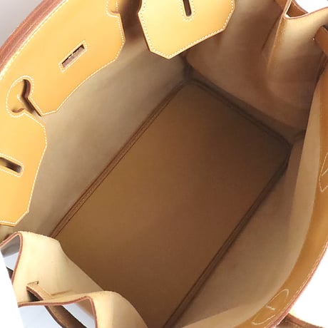 HERMES Haut a  Courroies HAC 40 Handbag Vache Hunter Leather Natural ＃19511