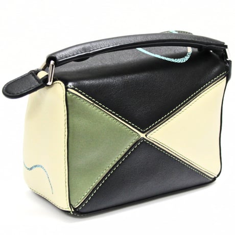 LOEWE x Paula's Ibiza Mini Puzzle Bag Leather Green #75903