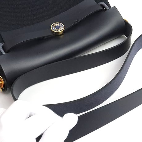 HERMES Herbag Zip Mini 20 Shoulder Bag Toile H Vache Hunter Blue Indigo #19568