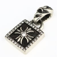 Chrome Hearts Framed CH Plus After Pavé Diamond Pendant #32230