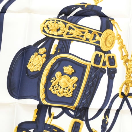 HERMES Carre 90 Silk 100% Scarf Stole "Brides de Gala" #76256
