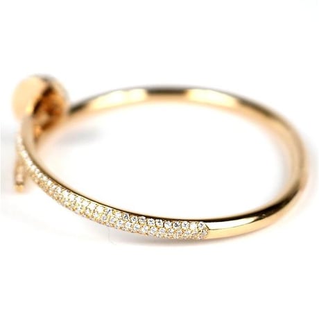 【￥2,499,900】Cartier Juste un Clou Bangle Pink Gold 18K After Diamond Pave Size 17 #103428