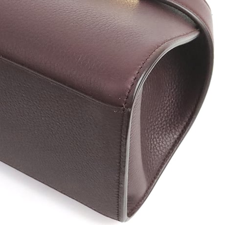 Salvatore Ferragamo XS Hug Handbag Bag Leather Bordeaux Pink #19751