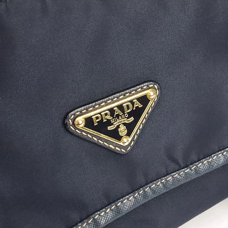PRADA Shoulder Bag Nylon Navy ＃20169