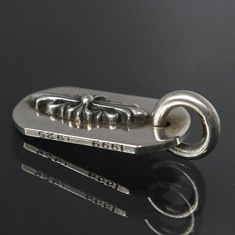 Chrome Hearts Raised Floral Cross Dog Tag #30985