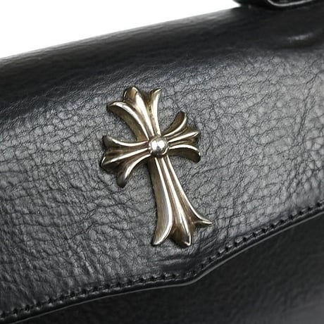 Chrome Hearts DOG ADAMS Small CH Cross Handbag Black #104145