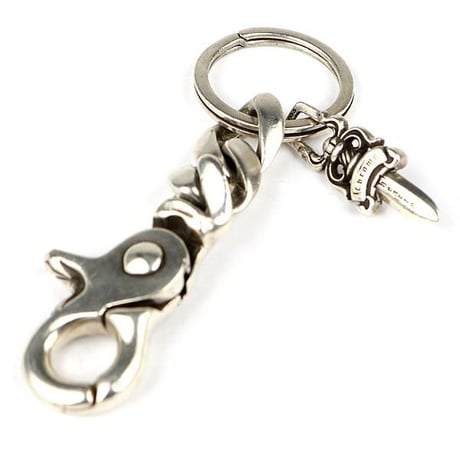CHROME HEARTS Classic Link Short Keychain with Dagger #104933