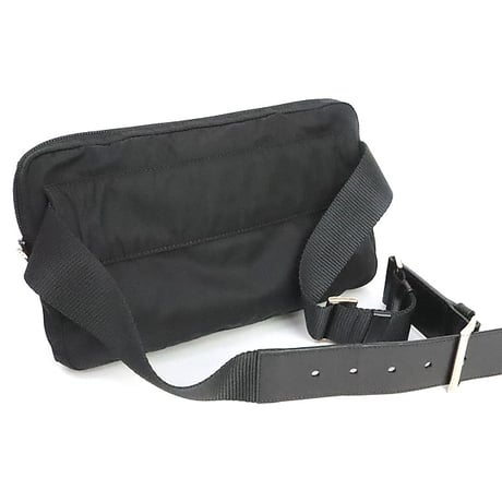 PRADA Triangle Logo Crossbody Bag Nylon Leather Black BM0008 ＃19848