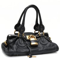 Chloe Medium Paddington Handbag Leather Black #75945