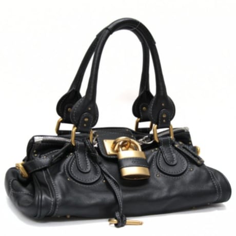 Chloe Medium Paddington Handbag Leather Black #75945