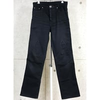 Chrome Hearts Old Horseshoe Fleur knee Denim Jeans Black #103855