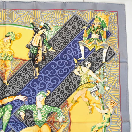 HERMES Carre 90 Silk 100% Scarf Stole "LES BALLETS RUSSES" #76543