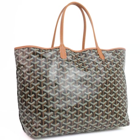 Goyard Saint Louis PM Tote Bag PVC & Leather Brown Black #31956