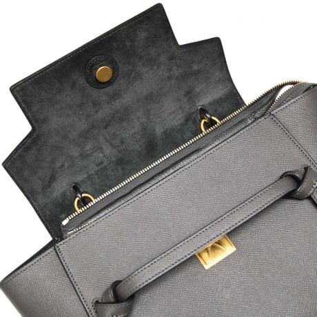CELINE Micro Belt Bag Leather Gray #75623