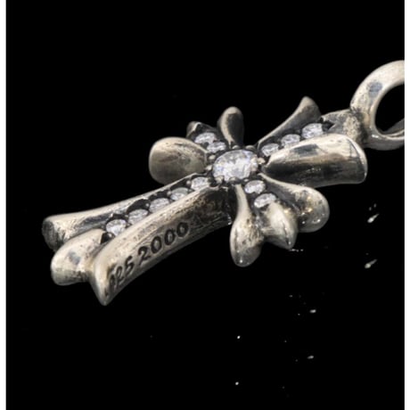 Chrome Hearts Tiny Fat Cross Pave Diamond Charm #30824