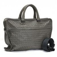 BOTTEGA VENETA Briefcase Intrecciato Leather Greige #75944
