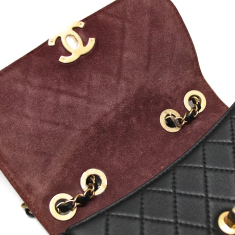 CHANEL Multi Pouching Flap Bag with Coin Purse Quilted Calfskin Black #75631