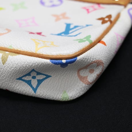 Louis Vuitton x Murakami Pochette Accessory Pouch Monogram Multicolor White M92649 #75467