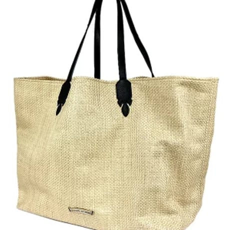 Chrome Hearts Brand-New CH Plus Large Straw Beach Bag Beige #31684