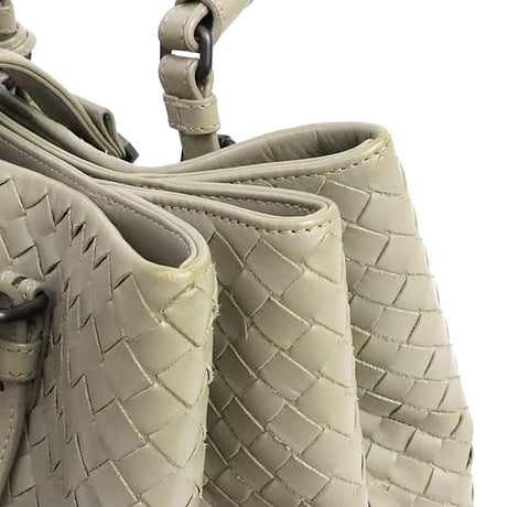 BOTTEGA VENETA Small Roma Tote Bag Intrecciato Leather Beige #19533