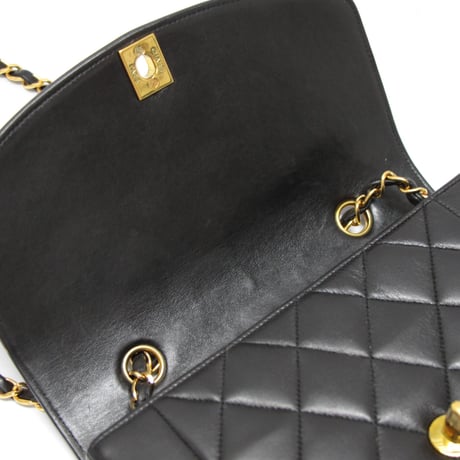 CHANEL Diana 22 Small Flap Bag Quilted Lambskin Black ＃76527