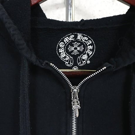 Chrome Hearts Framed Cross Back Print Zip Up Hoodie Black #104110