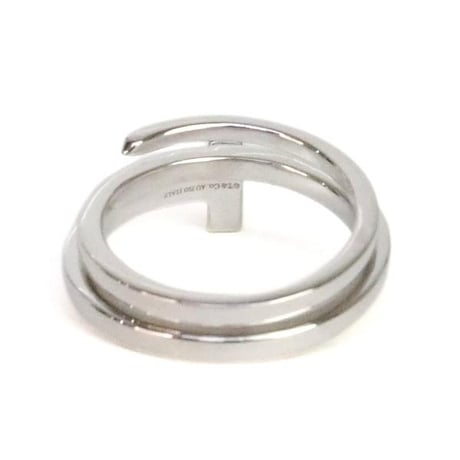 TIFFANY＆CO. T Square Wrap Diamond Ring 18K White Gold #19723