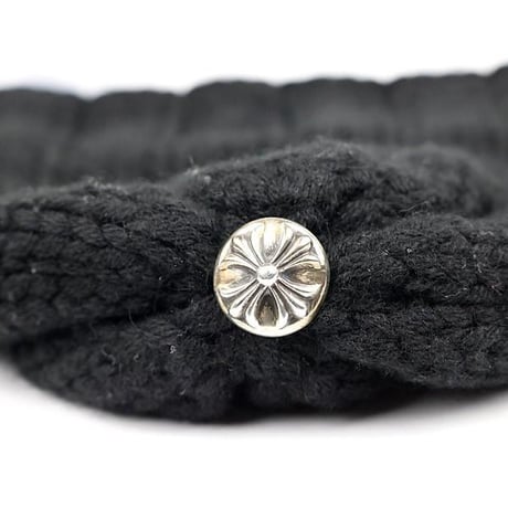 Chrome Hearts Leather Cross Patch Cashmere Beanie Black #104121