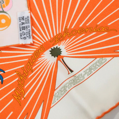 HERMES Carre 90 Silk 100% Scarf Stole "Mythiques Phoenix" #76492