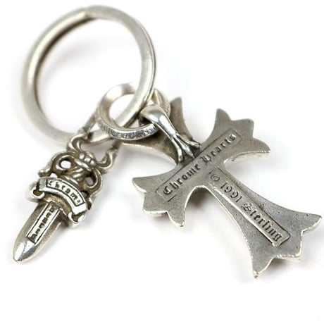 Chrome Hearts Small CH Cross Dagger Keyring #31628