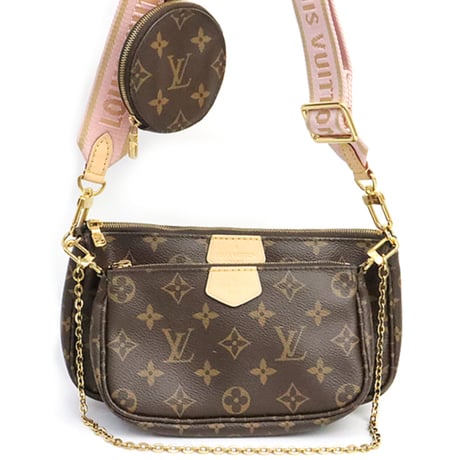 Louis Vuitton Multi Pochette Accessoires Handbag Monogram Canvas Pink M44840 #19526