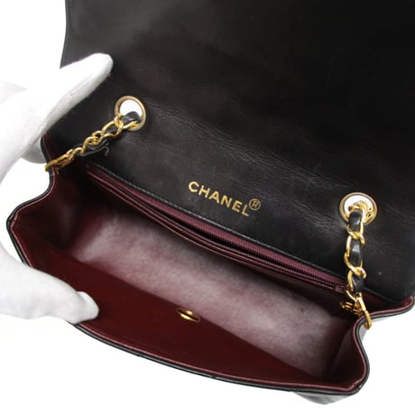 CHANEL Diana 22 Small Flap Bag Quilted Lambskin Black ＃75772