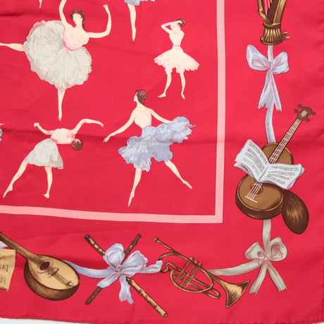 HERMES Carre 90 Silk 100% Scarf Stole "La Danse" #74497