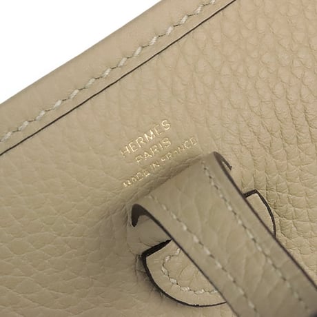HERMES Evelyn TPM Shoulder Bag Taurillon Clémence Leather Craie #20240