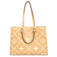 Louis Vuitton OnTheGo MM Tote Bag Monogram Empreinte Broderie Anglaise Creme M46015 #19897