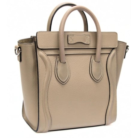 CELINE Nano Luggage Tote Bag Leather Black #20274