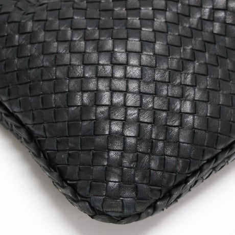 BOTTEGA VENETA Hobo Bag Intrecciato Leather Black #76287