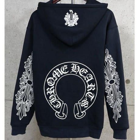 Chrome Hearts Old Horseshoe Floral Cross Zip-Up Hoodie #103916