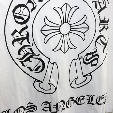 Chrome Hearts Las Vegas Exclusive Floral Sleeve Horseshoe Pocket Long Sleeve T-Shirt#103846