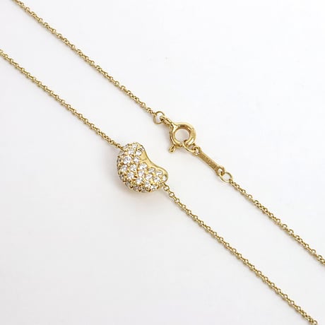 TIFFANY＆Co. Bean Diamond Necklace 18K Yellow Gold #19670